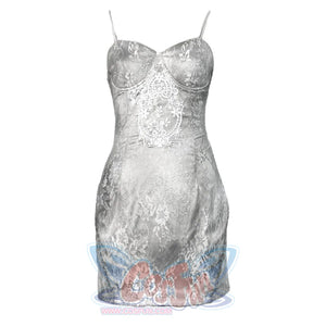 Lace Cutout Slip Suspender Dress