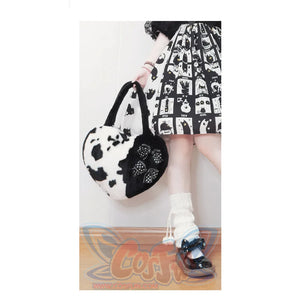 Lovely Lolita Heart-shaped Cow Handbag