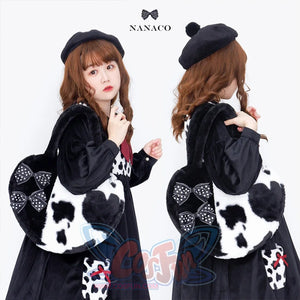 Lovely Lolita Heart-shaped Cow Handbag