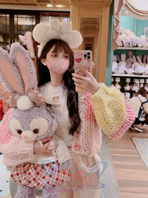 Autumn And Winter Sweet Girl Splice Sweater Coat L