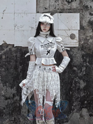 Stereo Cotton Turtleneck Punk Top - cosfun