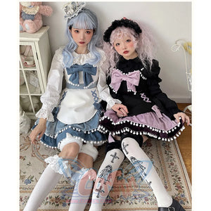 Winter Woolen Bow Sweet and Lovely Lolita Dress - cosfun
