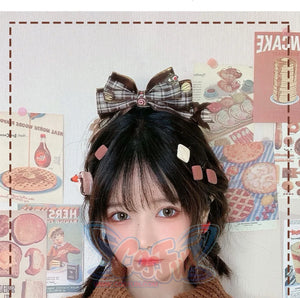 Sweet Lolita Big Bowknot Hairpin Chocolate