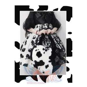 Lovely Lolita Heart-shaped Cow Handbag