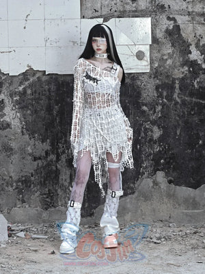 Knit Raglan Punk Stretch Top - cosfun