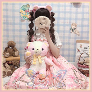 Sweet and Lovely Lolita Crossbody Bear Bag Pink