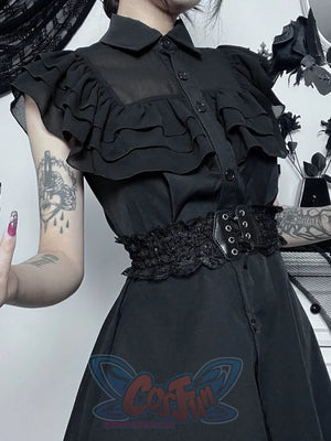 Halloween Waisted Diablo Shirt Sleeveless Dress