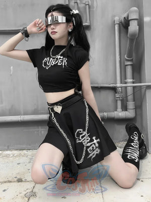 Harajuku Gothic Hot Girl High Waist A-line Skirt S22365