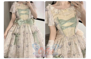 Vintage Elegant Floral Lolita Dress S22186