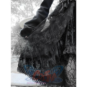 Classical Gothic Velvet Plate Strap Dress