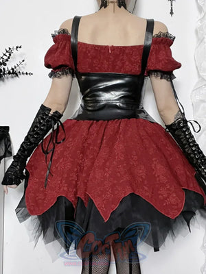 Halloween Red Lolita Punk Puffy Dress