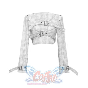 Suede Punk Shoulder Pads Short Jacket - cosfun