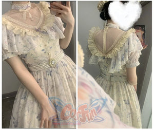 Vintage Elegant Floral Lolita Dress S22186