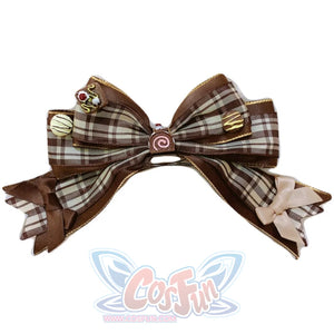 Sweet Lolita Big Bowknot Hairpin Chocolate