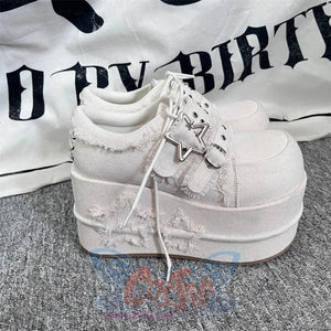 Original Star Denim Thick Shoes White denim / 34 Shoes