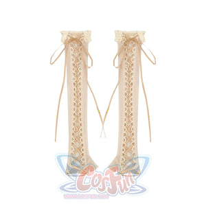 Rococo Duchess Elegant Boned Corset Waist-Cinching Top Ribbon-Tie Arm Sleeves (One Size) / S