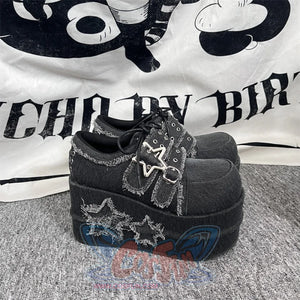 Original Star Denim Thick Shoes Black denim / 34 Shoes