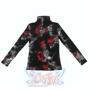 Gothic Cobweb Dark Punk Medium High Neck Bottom Shirt Long Sleeves Black / S Shirt