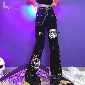 European And American Style Cool Millennial Hot Girl Street Pants Dark Casual Pants - cosfun