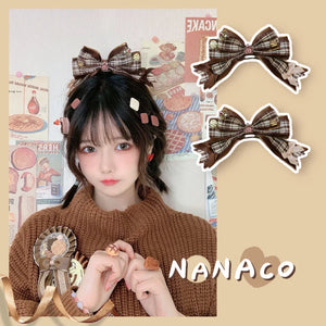 Sweet Lolita Big Bowknot Hairpin Chocolate