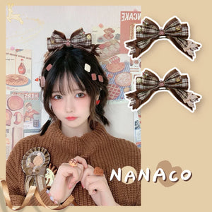 Sweet Lolita Big Bowknot Hairpin Chocolate