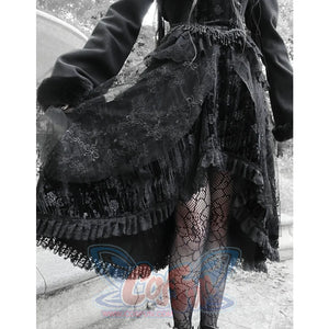 Classical Gothic Velvet Plate Strap Dress