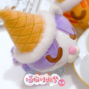 Lovely and Cute Lolita Cat Doll Brooch Purple