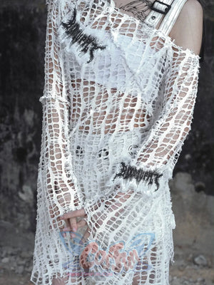 Knit Raglan Punk Stretch Top - cosfun