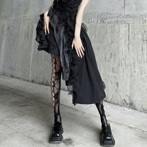 Hot Girl Rose Hollow Out Fishing Net Stockings S22404 One Size