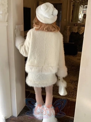 Autumn And Winter Cute Tweed Set