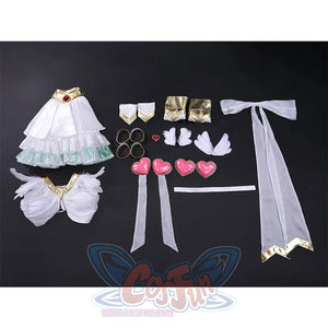 Complete Panty cosplay costume set flat lay showing all pieces