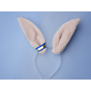 Pretty Derby Oguri Cap Cosplay Costume, gray ear headband with gold and bue decoration.