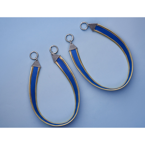 Pretty Derby Oguri Cap Cosplay Costume, blue and gold straps with two hooks at the end.