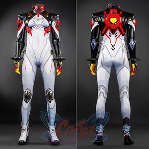 Full cosplay costume of Peni Parker, game cosplay, front and back view.