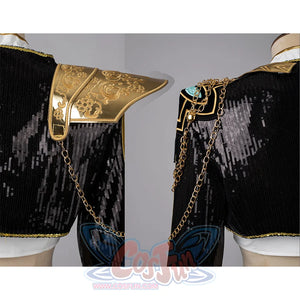 Features the engraved gold patterns on RUMI’s shoulder armor, use chains to add details