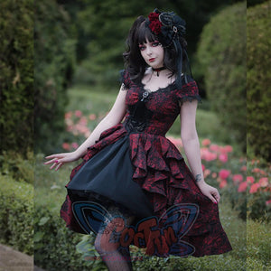 Gothic Off Shoulder Wave Dress Summer S22012