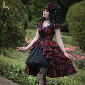 Gothic Off Shoulder Wave Dress Summer S22012