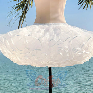 White petticoat: floral-patterned skirt