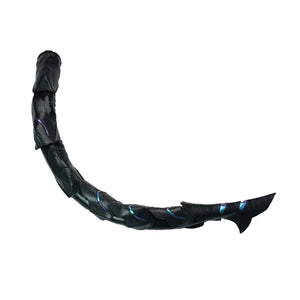 Honkai: Star Rail Silver Wolf cosplay tail in black with blue accents, full-view product display