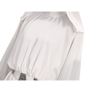 Star Princess Leia Cosplay Robe, the outer layer of the robe is made of long filament.