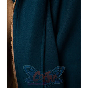 Stranger Things Will Byers Cosplay Costume Jacket inside view, showing dark blue lining