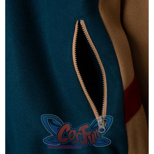 Stranger Things Will Byers Cosplay Costume Jacket, brown zippered pockets on both sides