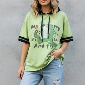 【PRE-SALE】COSFUN Original The Frog Prince Short Sleeve Hooded Sweatshirt FANA0016