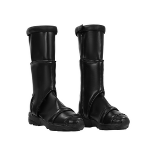 The Fantastic Four First Steps Fantastic Four Cosplay boots Mr.Fantastic Human Torch The Thing side view, the upper and shaft of the boots are made of smooth PU leather material, the toe section is round, which enhances comfort and support, while the sole is abrasion-resistant, zipper are on the inside of the shoe.