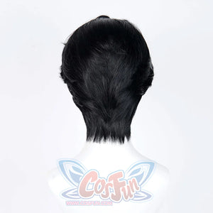 The Saja Boys Jinu Cosplay Wig, short black hair has a natural and simple hairstyle