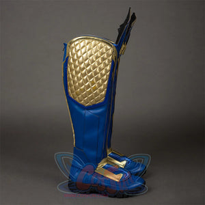 Thor: Love and Thunder Cosplay boots are blue with black rubber stole, which is very anti-slip and durable, the sides of the boots are made of scaly golden armor.