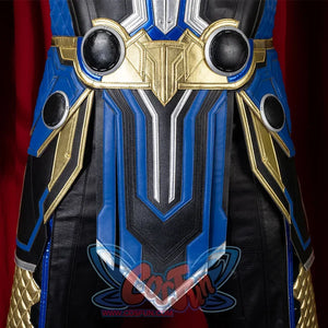 Thor: Love and Thunder Cosplay costume 's waist armor adopts a geometric design, mainly in blue and gold colors.