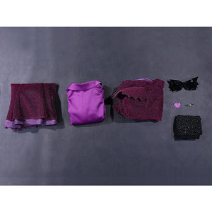 Vampirina: Teenage Vampire Vee Hauntley Cosplay Costume Gothic Sweet-Edgy Outfit N09740