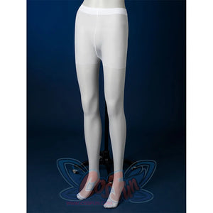 Enid Sinclair Gala dress costume accessory white pantyhose tights, smooth fabric, full-length legs, cosplay foundation