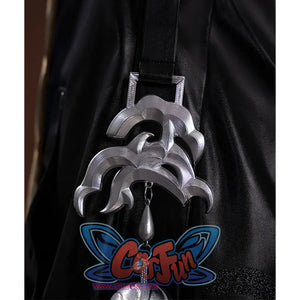 Wuthering Waves Buling Cosplay Costume left side waist has a silver ornament.